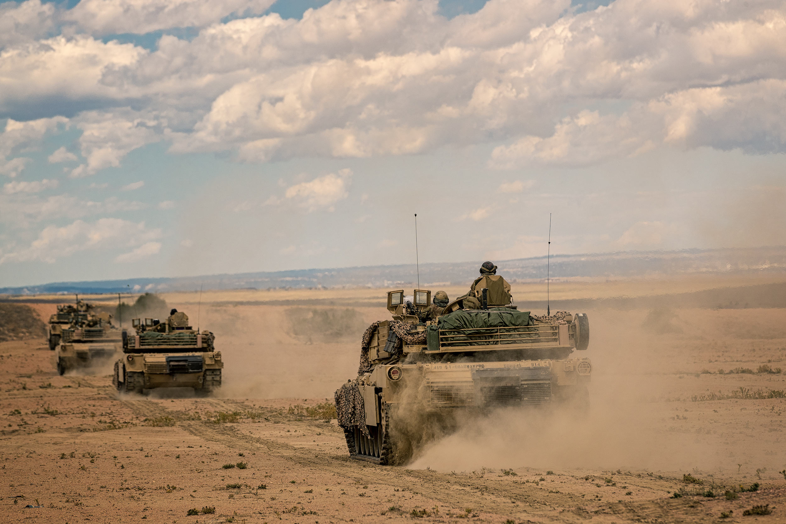 US Army Tanks in Field Exercise