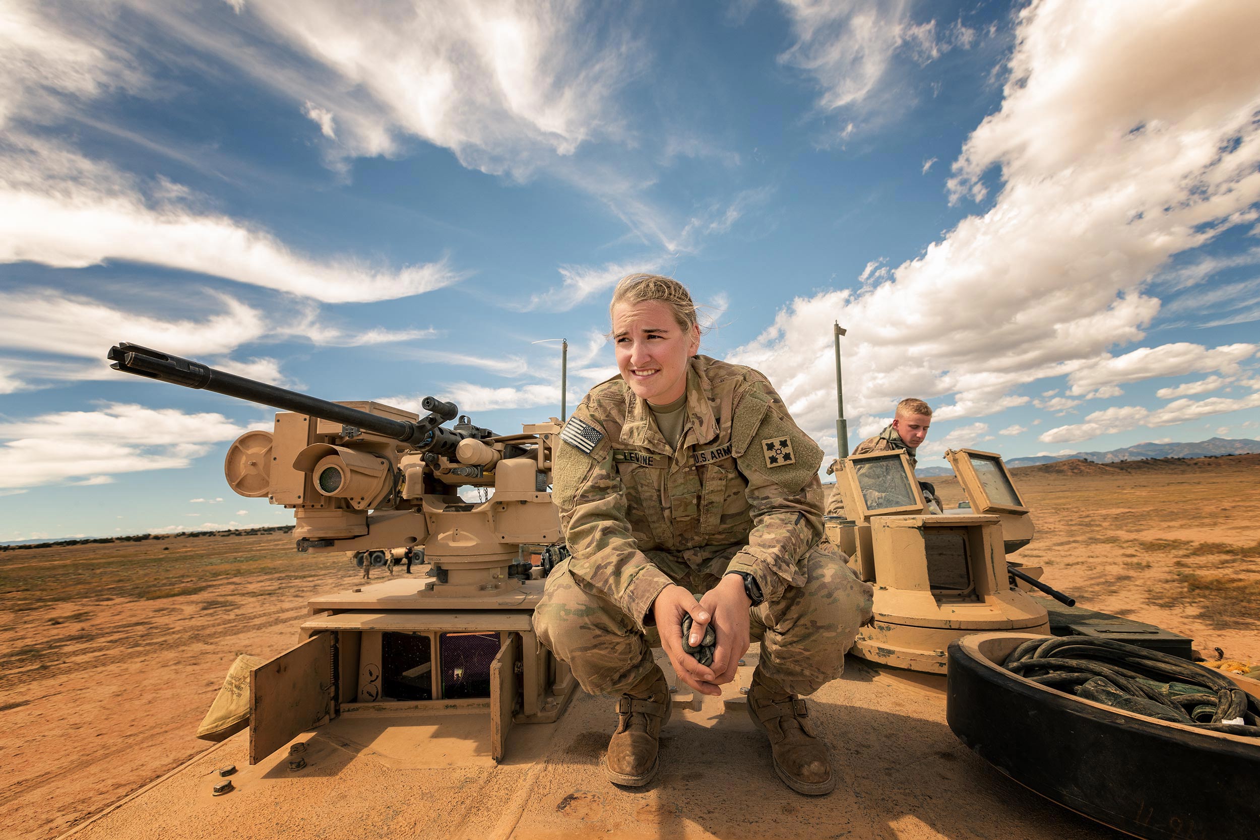 US Army Female Tank Commander on Tank US Army Advertising
