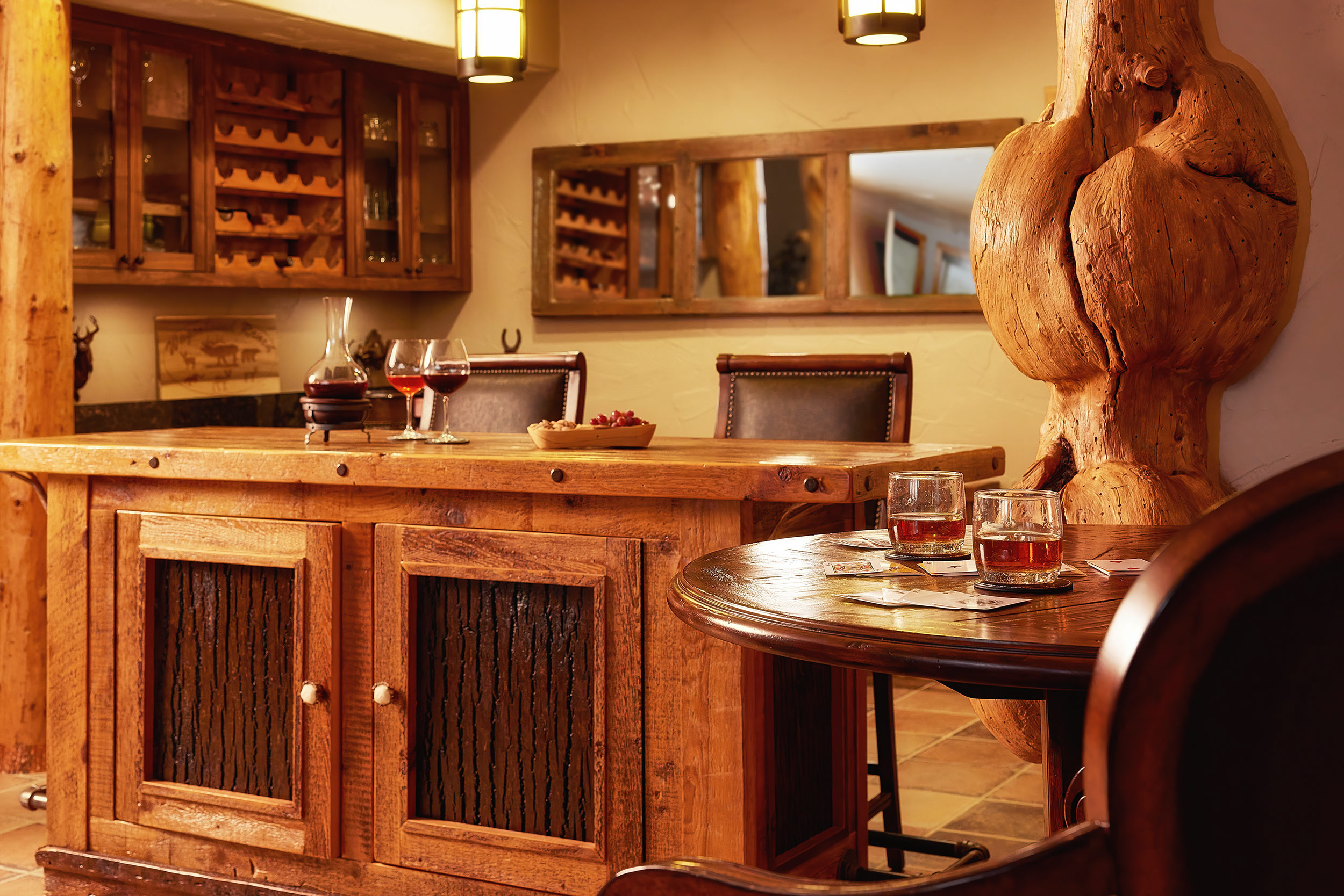 Interior lower bar  of Reid Lodge for WagonHound Land and Cattle