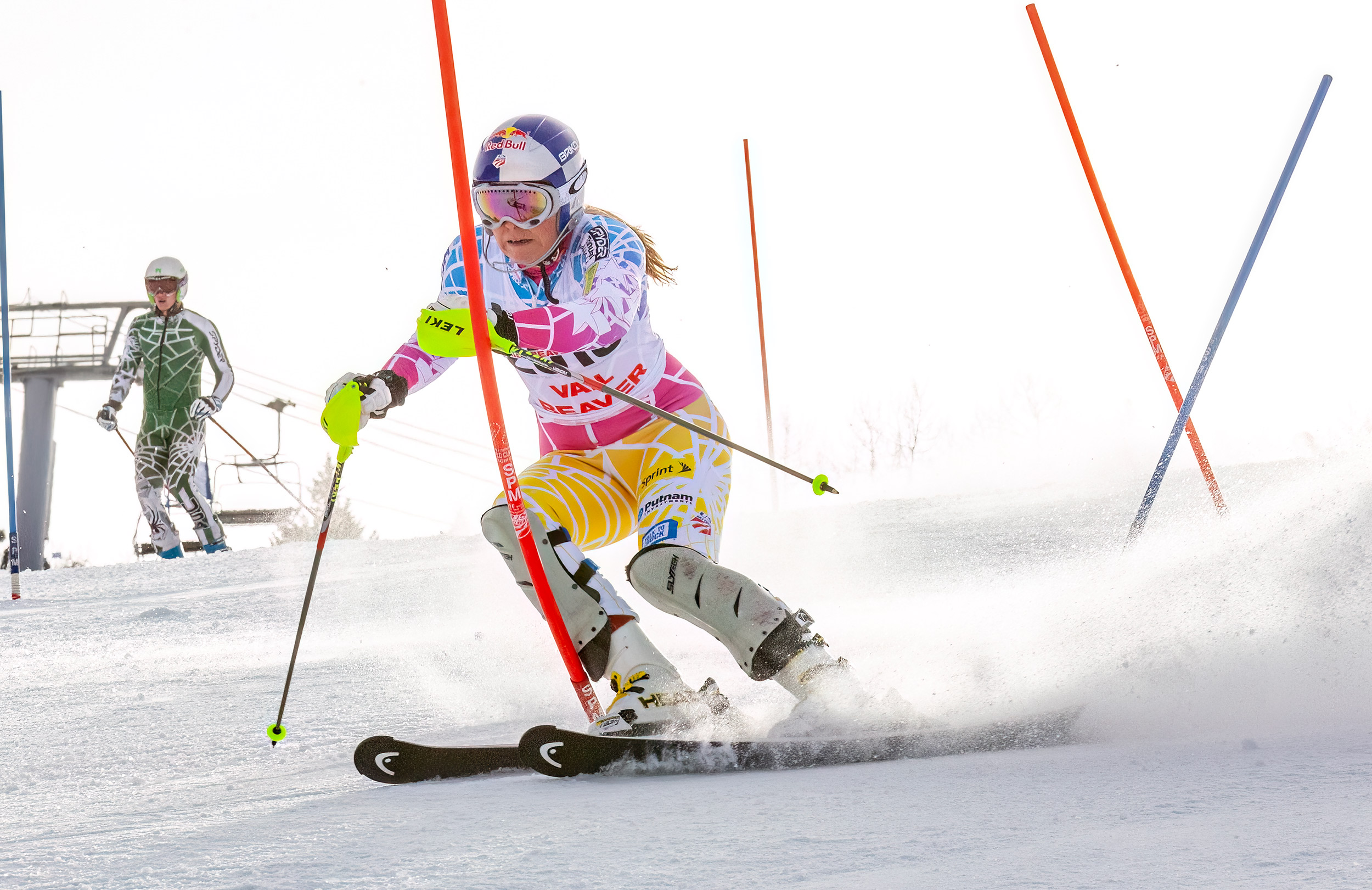 Lindsey Vonn practicing  slalom in Vail Colorado for  DER SPIEGEL