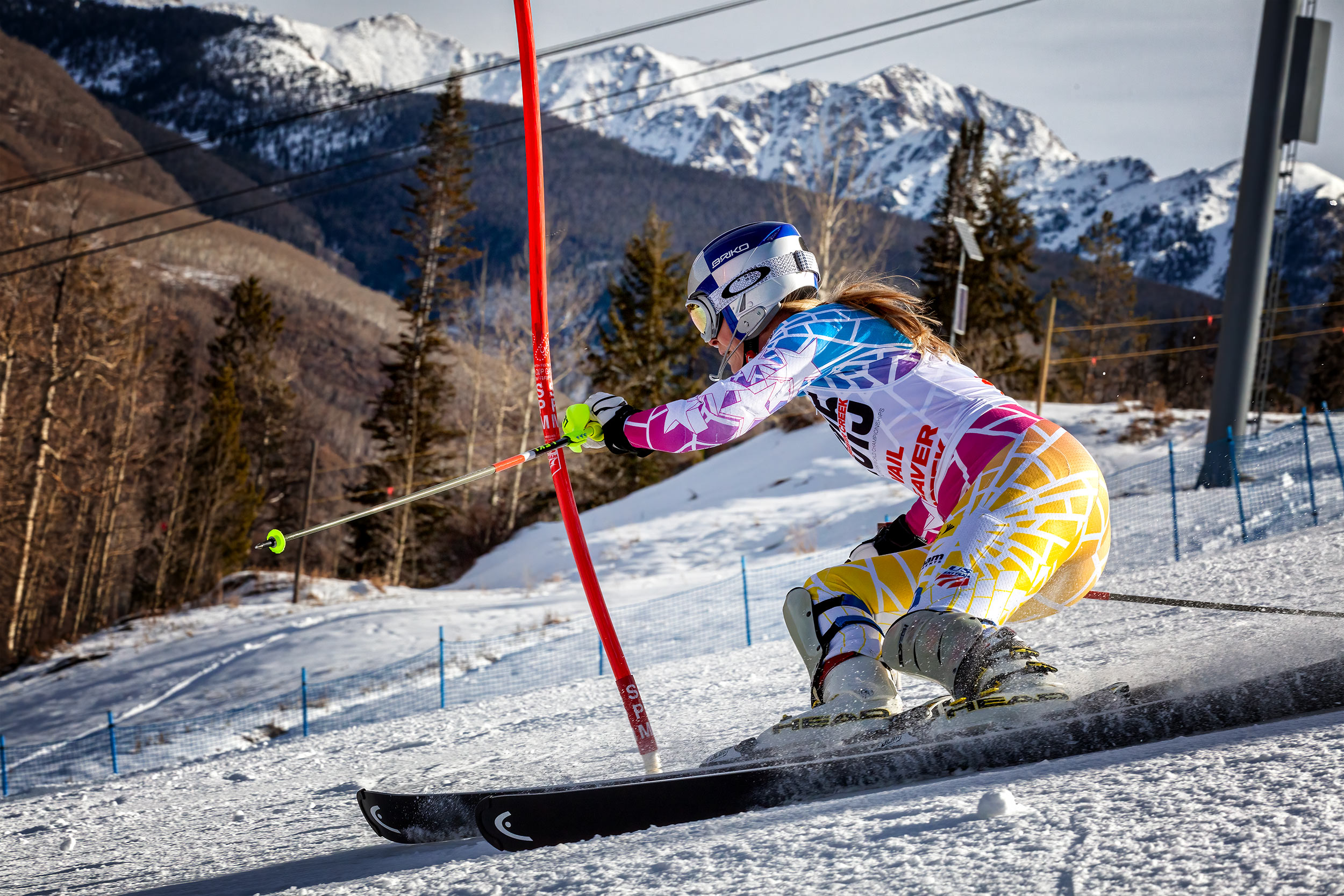 Lindsey Vonn practicing  slalom in Vail Colorado for  DER SPIEGEL